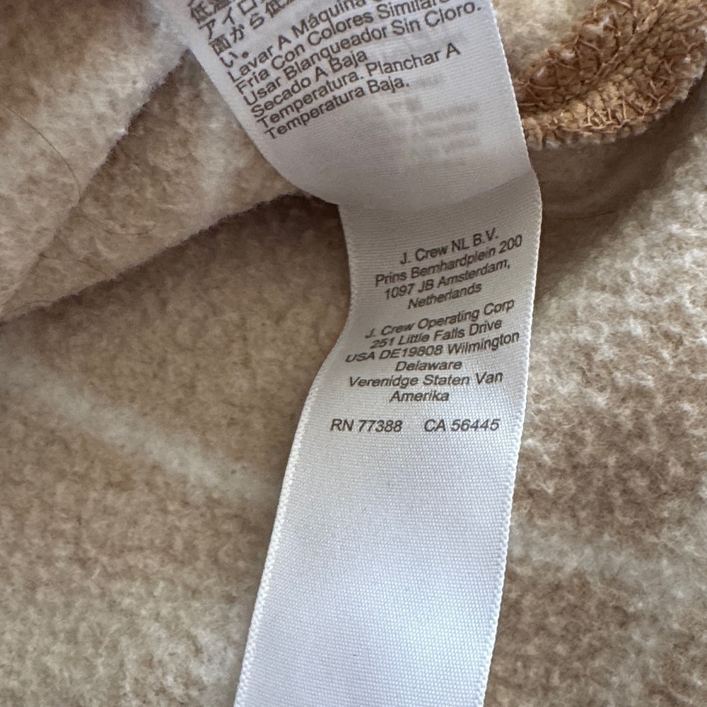 J. Crew Tan Turtleneck Sweater with White Grid - Picture 4 of 7